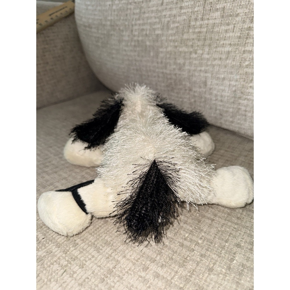 No Code‎ Webkinz Ganz Cheeky Dog Plush Toy Stuffed Animal Black White Shaggy Fur - Picture 4 of 6